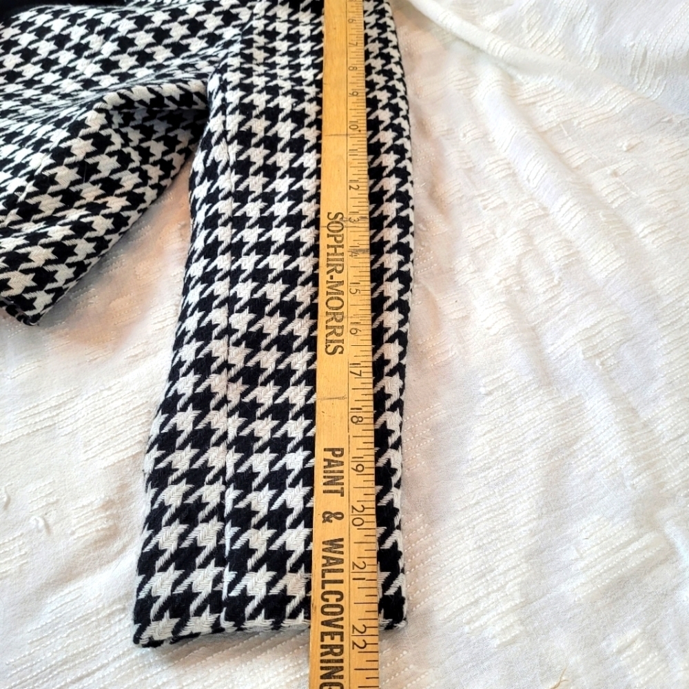 Carissa Jeffrey vintage black white houndstooth cropped lined blazer 80's lady 6 - Picture 9 of 12